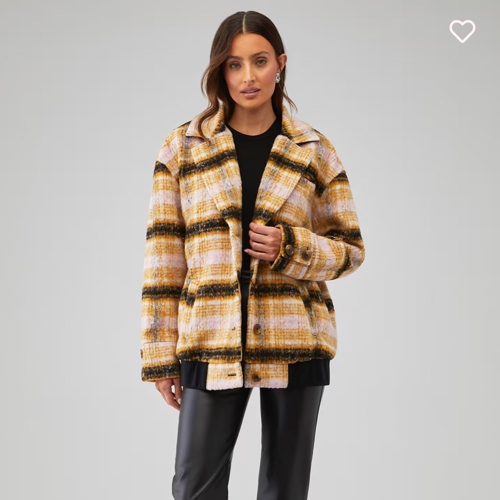 For‎ Love And Lemons Rachel Plaid Women's Teddy Jacket